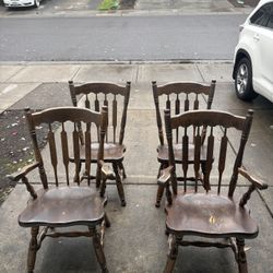 Bent & Bros Colonial Mid Century Dinning Chairs - Set of 4
