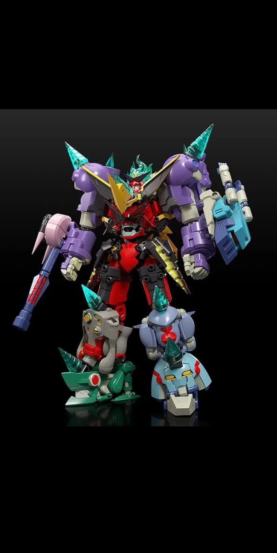 Gurren Lagann THE GATTAI Infinite Combining Gurren Dan Lagann Posable Figure JP