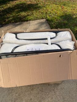 Folding Bed Frame Cot with 4” memory foam mattress