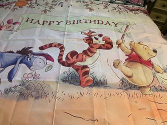 Happy birthday backdrop Winnie the Pooh
