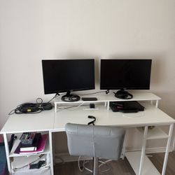 Office desk monitors & White board 