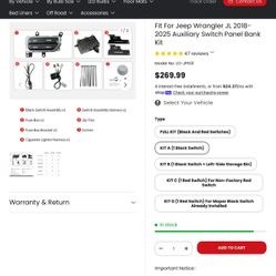 Lasfit aux Switches Wrangler JL