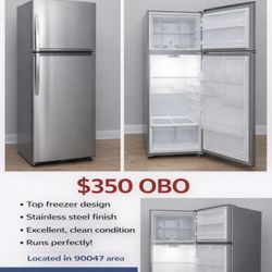 Steel Fridge Ready For Pick Up