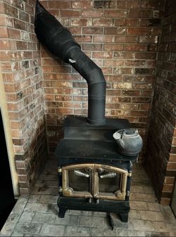 Lopi wood burning stove with accessories
