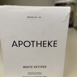Apotheke White Vetiver Scented Candle 10.5 oz new unused open box