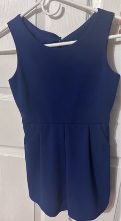 Navy Blue Bow Back romper