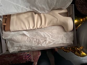 JLo Cream Boots Size 9