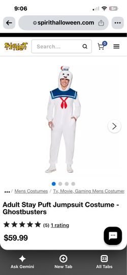 Adult Stay Puft Ghostbusters Jumpsuit Costume