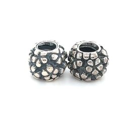 2 Pandora Flower Shaped Dots Charms