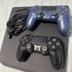 PlayStation 4 Console w/ 2 Controllers – Works Great (Disc Drive Not Working)