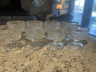 Set Of 8 Anchor Hocking Wexford Dessert Dishes