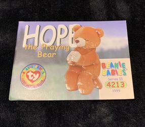 .Ty Beanie Bear Praying March 29, 1998_