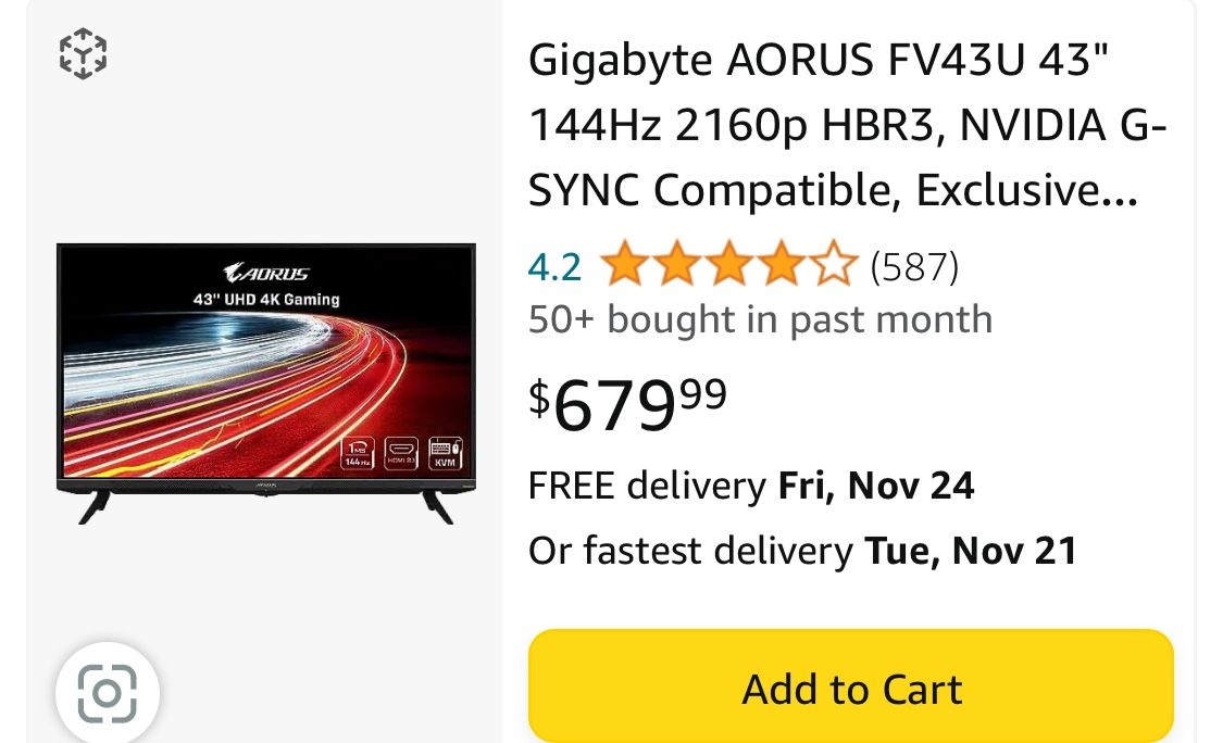 monitor 43 inch gaiming