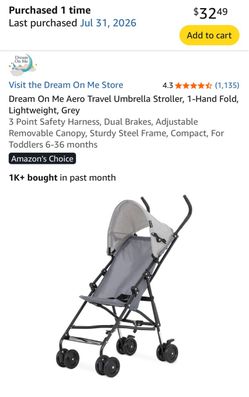 Dream On Me Aero Umbrella Stroller – Grey