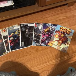 6 Transformers Comic Books Unopened Except 1 & 1 Ironman Opened 