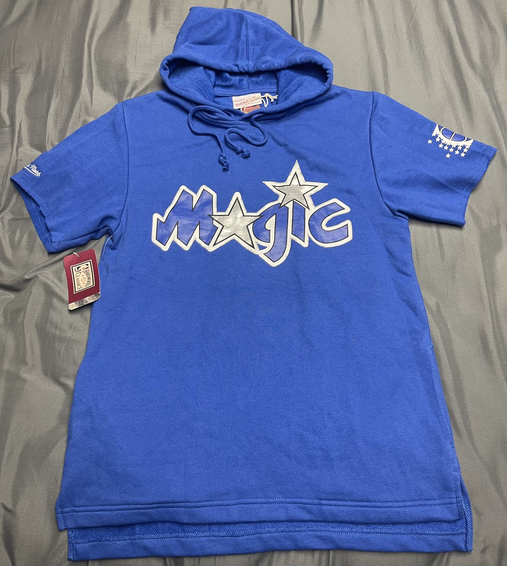 Men’s Mitchell & Ness Orlando Magic Pullover Short Sleeve Hoodie - Size Small