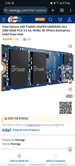 Intell Optain Cash SSD