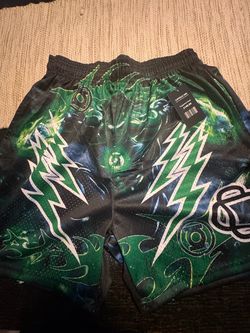 XL Corruptive Creative  Green Lantern Graphic Mesh Shorts