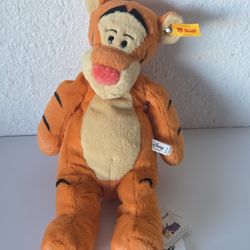 Tigger Steiff Disney Friends 12” Plush Orange Stuffed Animal New With Tag