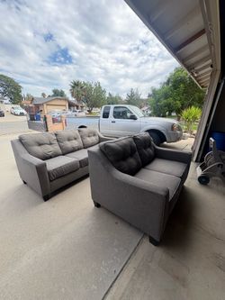 Gray couches