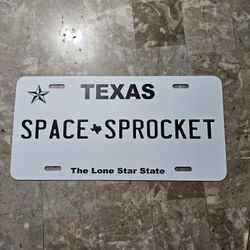 Texas License plate Space Sprocket