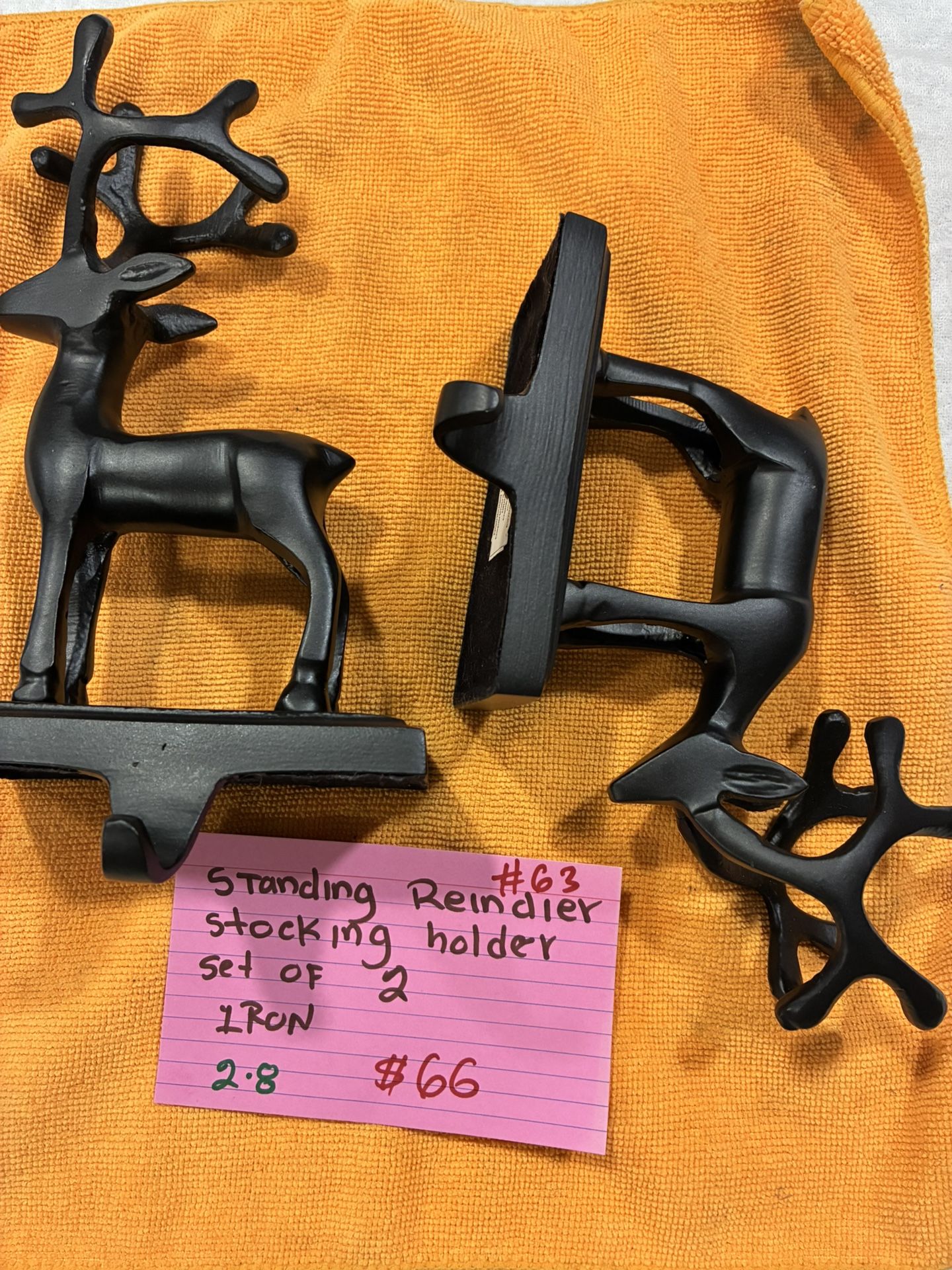 Standing Reindeer Stacking Holders Set Of 2