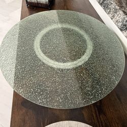 Crackled Glass - 24” Lazy suzan  