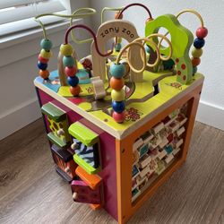 B. toys - Zany Zoo - Wooden Activity Cube - Educational Toys - Wooden Toys for Toddlers, Kids - 1 Year +