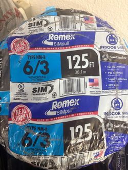 New Romex wire 6/3