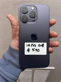 Iphone 14 pro 128gb unlocked with store warranty and receipt 