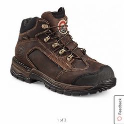 SIZE 9 IRISH SETTER BY RED WING WATERPROOF LEATHER SAFETY TOE BOOTS BRAND NEW