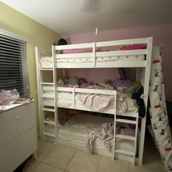 3 Bunk Bed Wood Frame 