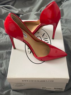 Red Patent Pumps