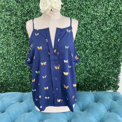 Blue Butterfly Halter XXL