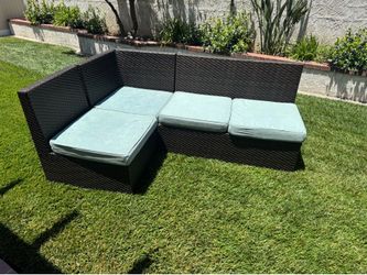 3-piece outdoor wicker sectional patio set