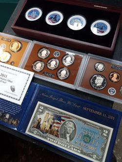 September 11, 2001 10Th Anniversary Tribute Coin And $2 Bill Set