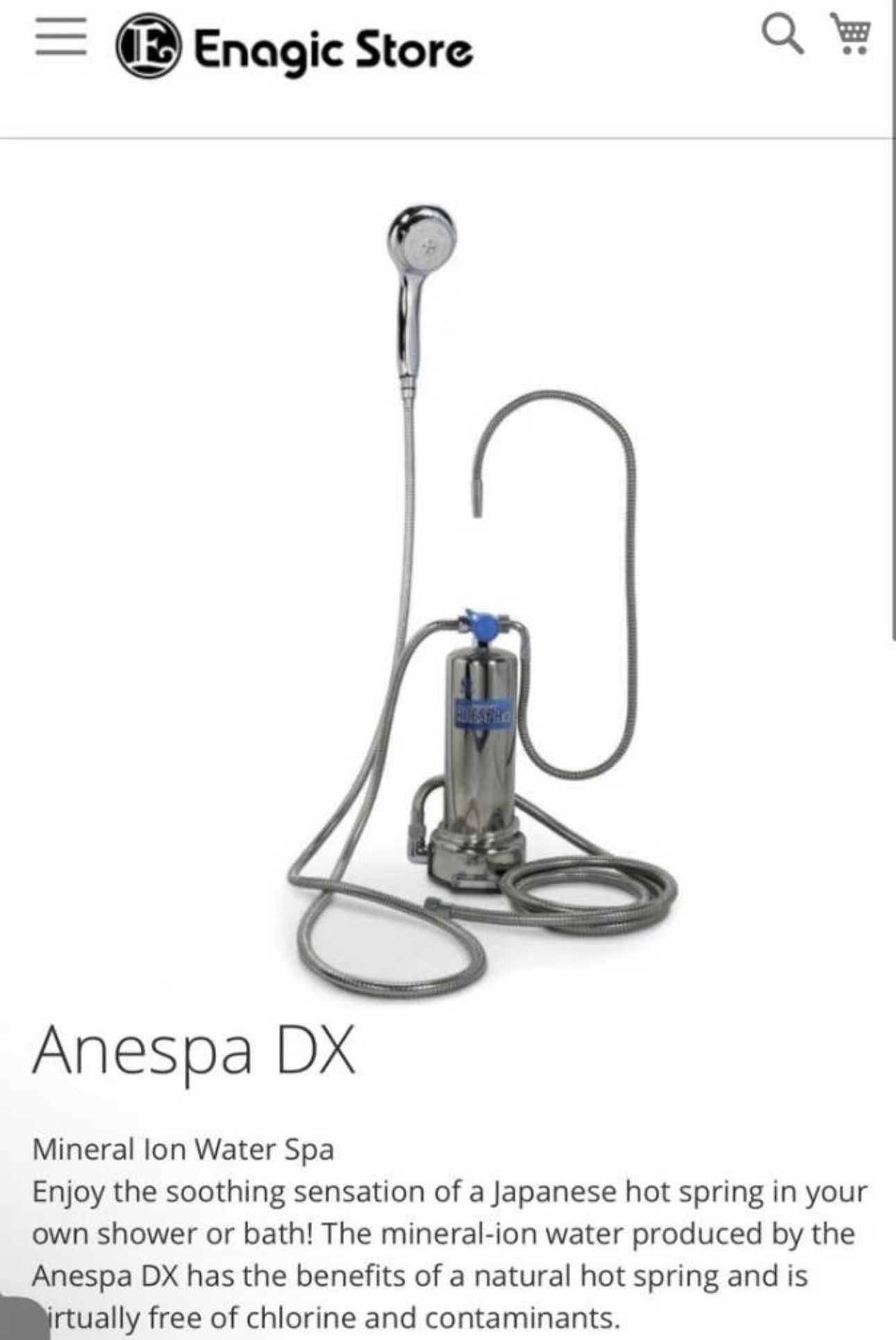 Japanese Hot Spring Shower System – Enagic Anespa DX (New, Sealed)