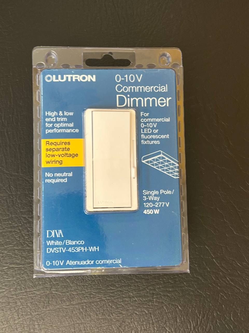 *BRAND NEW* Lutron (DVSTV-453PH-WH) Diva 0–10 V Control Dimmer