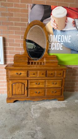Dresser with mirror