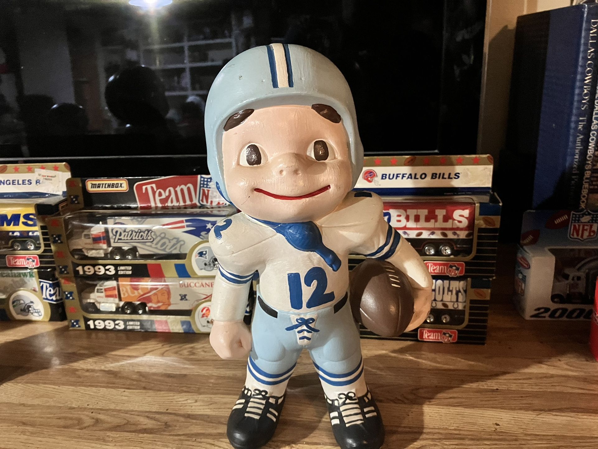 Vintage Ceramic Dallas Cowboys Football Player Decoration