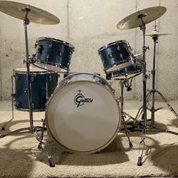 2017 Blue Sparkle Gretsch Energy Drum Set