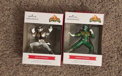Mighty Morphin Power Rangers Hallmark Ornaments Green And White Ranger
