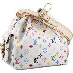 Limited Edition Louis Vuitton Petit Noe Murakami White Rainbow Tote Bag 