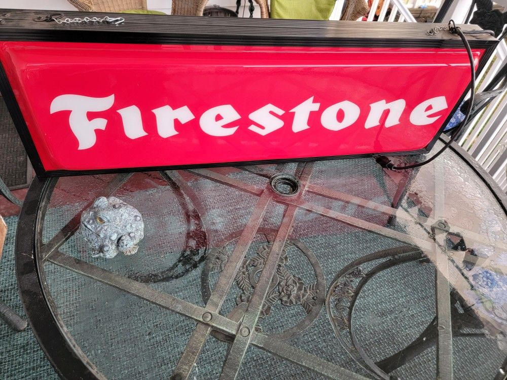 Firestone Lighted Dealer Sign