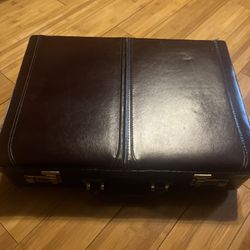 Heritage Leather Briefcase Vintage Brown Style Lock