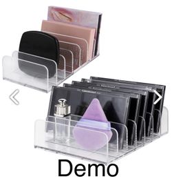 2 Pack Eyeshadow Makeup Palette Organizer, 7 Section Palette Holder Eyeshadow Storage Organizer (S+M)