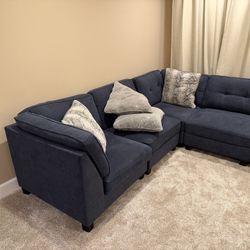 Dark Blue Sectional Sofa