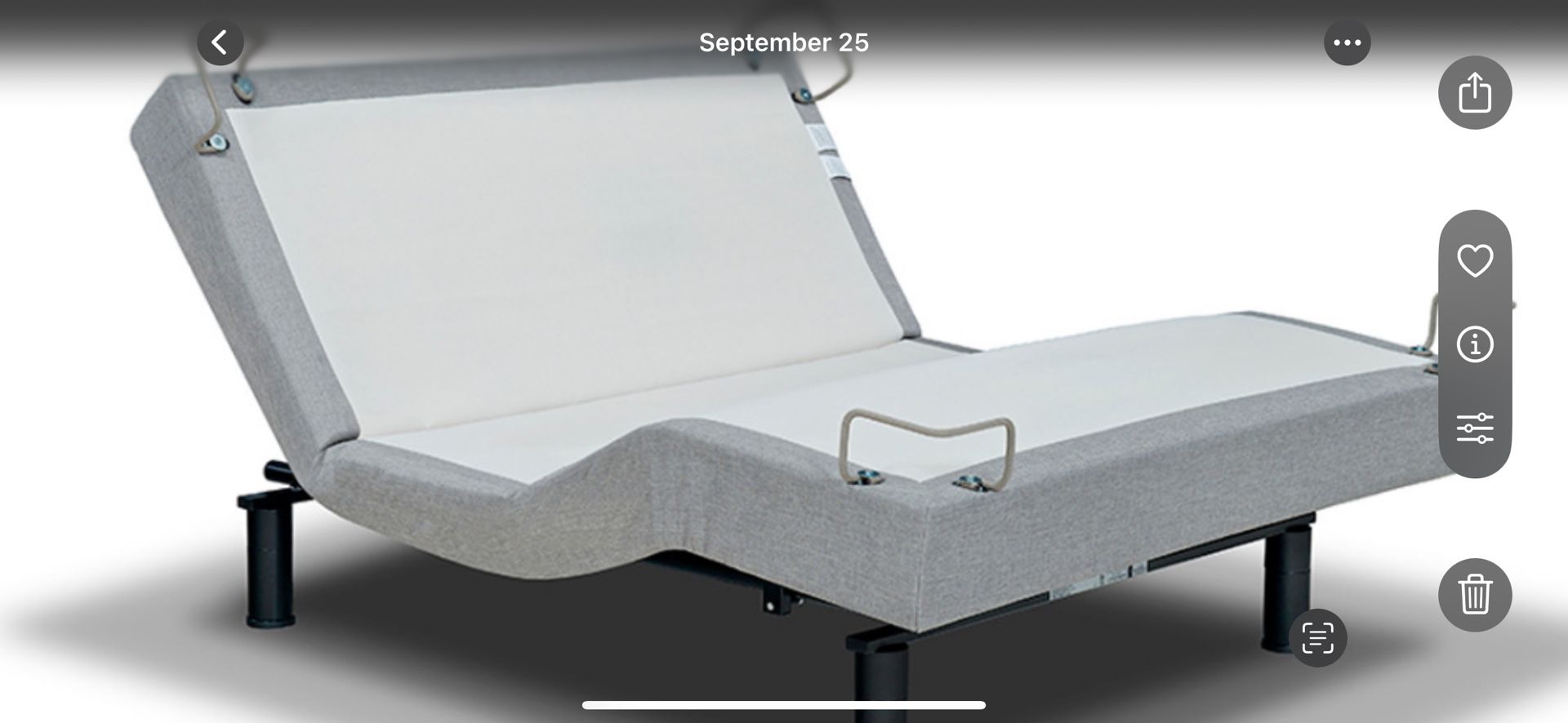 Queen adjustable bed frame. 