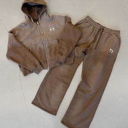 Cropped Zip Up Hoodie Set