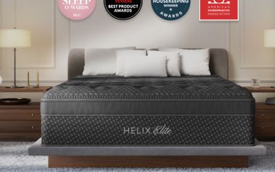 King size mattress (Helix Midnight Elite) — Like New